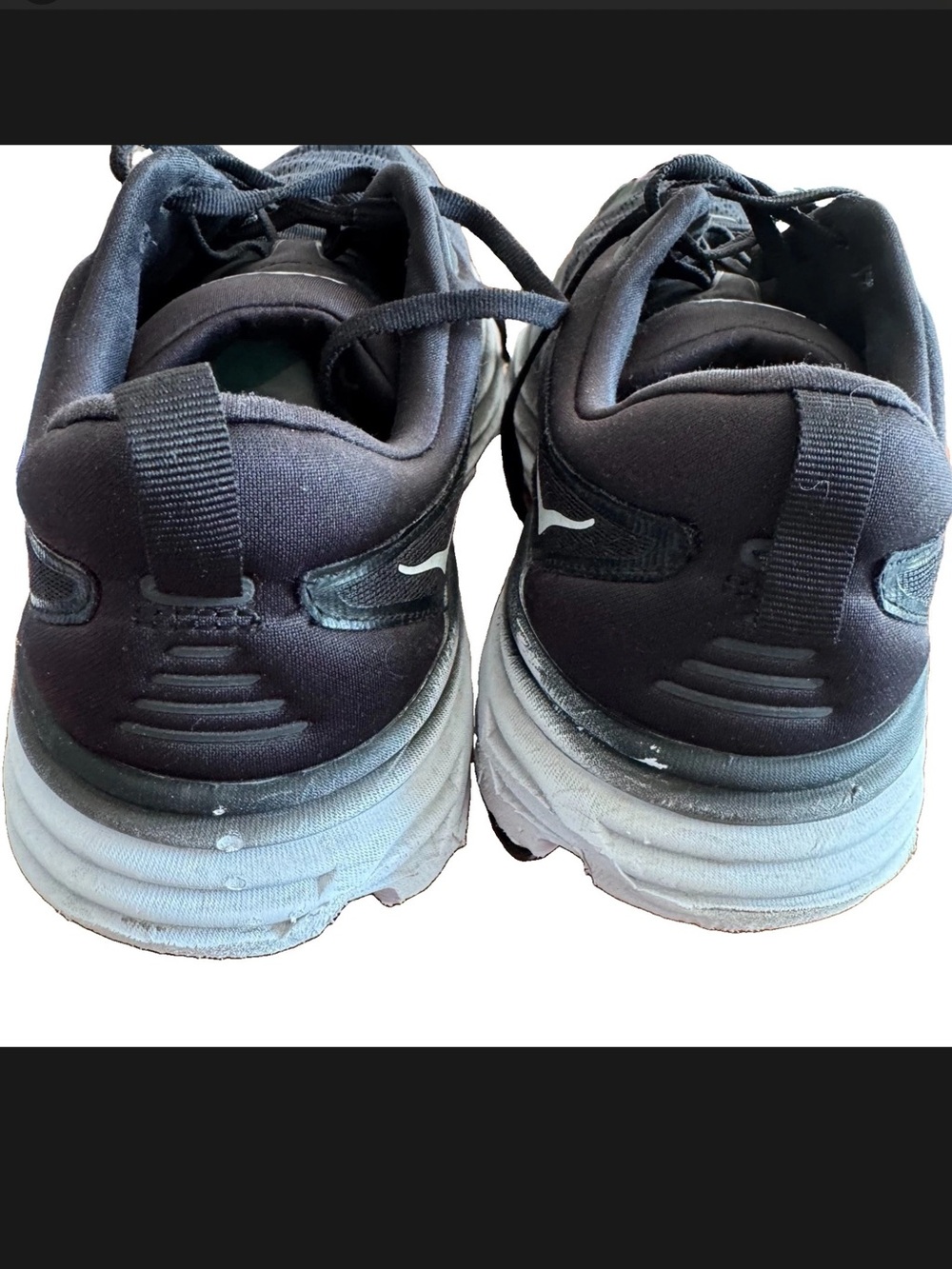 Hoka One One Mens Bondi 8 1123202 BWHT Black Running Shoes Sneakers Size 12.5 D - Picture 5 of 8